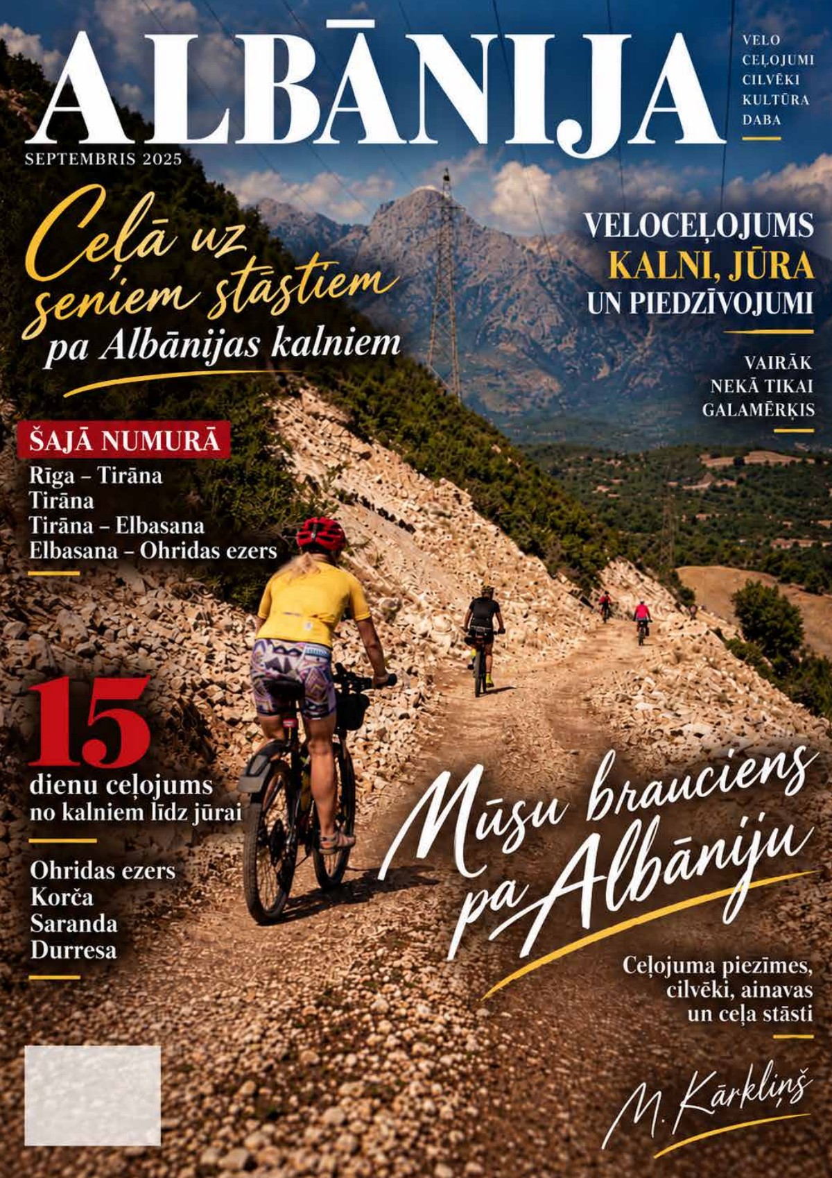 Albānijas velobrauciena žurnāla vāks